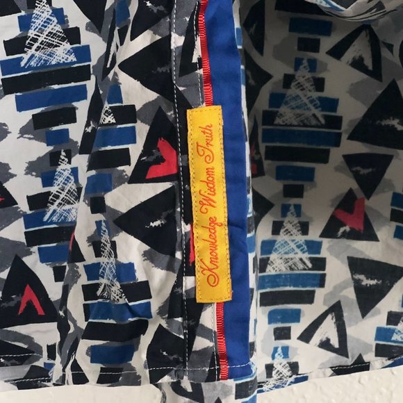 Robert Graham Tailored Fit Geometric Retro Pattern S/S Button Shirt Men's 3XL - Picture 5 of 9